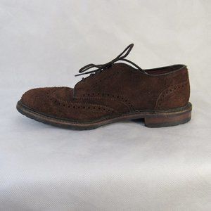 Allen Edmonds Mens Big Sur Brown Suede Leather Wing Tip Dress Shoe Sz 9 D